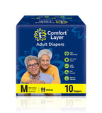 Comfort Layer Premium Unisex  Tape Style Adult Diaper (Medium)  Buy 1 Pack Take 1 Pack FREE ,Total 20 PCS (71-112 Cms) (28" - 44")