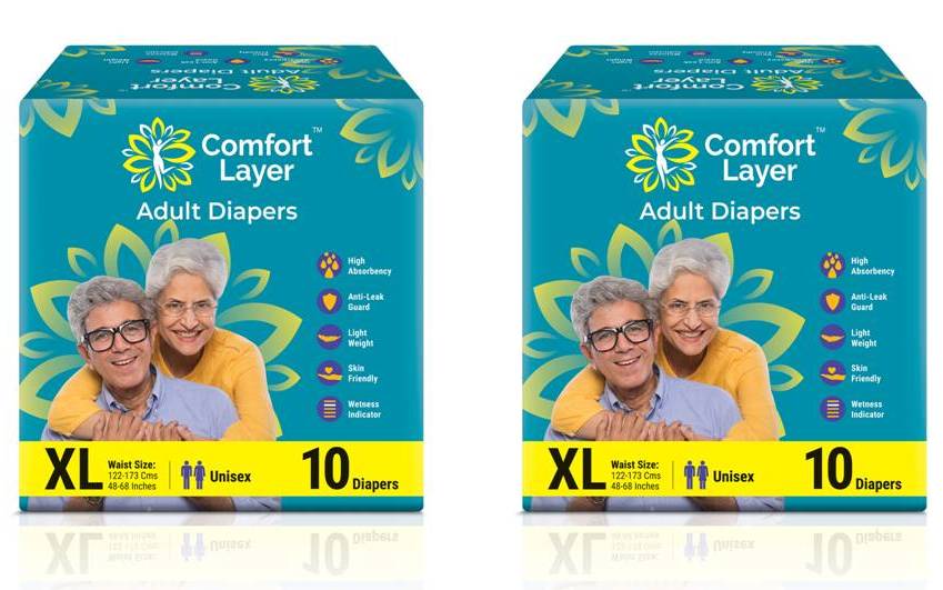 Unisex Adult Diapers Pack Of 10 - High Absorbency Incontinence Pants, Size M